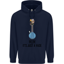 Just a Vase Funny Bong Weed Cannabis Drugs Childrens Kids Hoodie Navy Blue