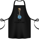 Just a Vase Funny Bong Weed Cannabis Drugs Cotton Apron 100% Organic Black