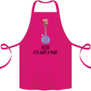 Just a Vase Funny Bong Weed Cannabis Drugs Cotton Apron 100% Organic Pink