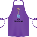 Just a Vase Funny Bong Weed Cannabis Drugs Cotton Apron 100% Organic Purple