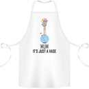 Just a Vase Funny Bong Weed Cannabis Drugs Cotton Apron 100% Organic White