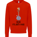Just a Vase Funny Bong Weed Cannabis Drugs Kids Sweatshirt Jumper Bright Red