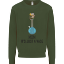 Just a Vase Funny Bong Weed Cannabis Drugs Kids Sweatshirt Jumper Forest Green