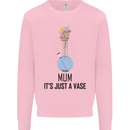 Just a Vase Funny Bong Weed Cannabis Drugs Kids Sweatshirt Jumper Light Pink