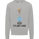 Just a Vase Funny Bong Weed Cannabis Drugs Kids Sweatshirt Jumper Sports Grey