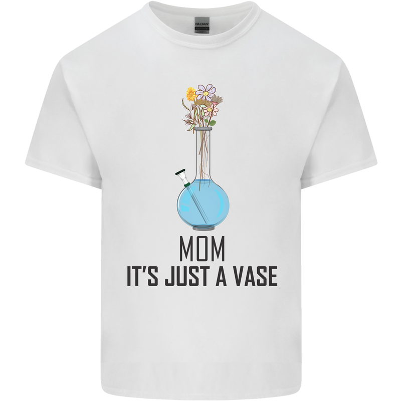 Just a Vase Funny Bong Weed Cannabis Drugs Kids T-Shirt Childrens White