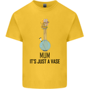 Just a Vase Funny Bong Weed Cannabis Drugs Kids T-Shirt Childrens Yellow