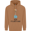 Just a Vase Funny Bong Weed Cannabis Drugs Mens 80% Cotton Hoodie Caramel Latte