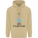 Just a Vase Funny Bong Weed Cannabis Drugs Mens 80% Cotton Hoodie Sand