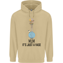 Just a Vase Funny Bong Weed Cannabis Drugs Mens 80% Cotton Hoodie Sand