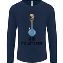 Just a Vase Funny Bong Weed Cannabis Drugs Mens Long Sleeve T-Shirt Navy Blue