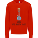 Just a Vase Funny Bong Weed Cannabis Drugs Mens Sweatshirt Jumper Bright Red