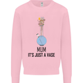 Just a Vase Funny Bong Weed Cannabis Drugs Mens Sweatshirt Jumper Light Pink