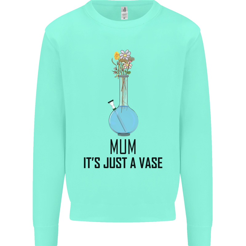 Just a Vase Funny Bong Weed Cannabis Drugs Mens Sweatshirt Jumper Peppermint