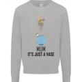 Just a Vase Funny Bong Weed Cannabis Drugs Mens Sweatshirt Jumper Sports Grey