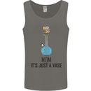 Just a Vase Funny Bong Weed Cannabis Drugs Mens Vest Tank Top Charcoal