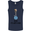 Just a Vase Funny Bong Weed Cannabis Drugs Mens Vest Tank Top Navy Blue