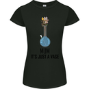 Just a Vase Funny Bong Weed Cannabis Drugs Womens Petite Cut T-Shirt Black