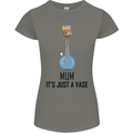 Just a Vase Funny Bong Weed Cannabis Drugs Womens Petite Cut T-Shirt Charcoal