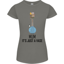 Just a Vase Funny Bong Weed Cannabis Drugs Womens Petite Cut T-Shirt Charcoal