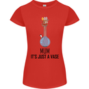 Just a Vase Funny Bong Weed Cannabis Drugs Womens Petite Cut T-Shirt Red