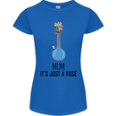 Just a Vase Funny Bong Weed Cannabis Drugs Womens Petite Cut T-Shirt Royal Blue