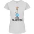 Just a Vase Funny Bong Weed Cannabis Drugs Womens Petite Cut T-Shirt White