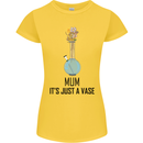 Just a Vase Funny Bong Weed Cannabis Drugs Womens Petite Cut T-Shirt Yellow