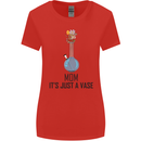 Just a Vase Funny Bong Weed Cannabis Drugs Womens Wider Cut T-Shirt Red
