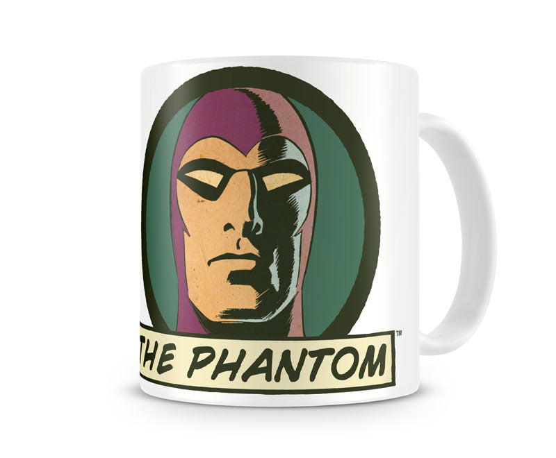 The phantom marvel white coffee mug superhero
