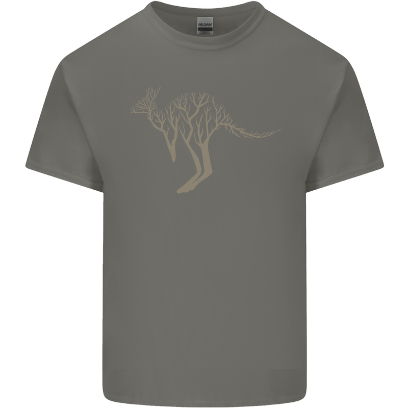 Kangaroo Ecology Kids T-Shirt Childrens Charcoal