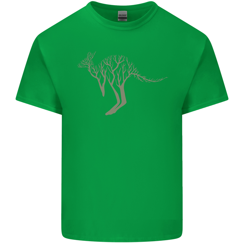 Kangaroo Ecology Kids T-Shirt Childrens Irish Green