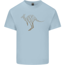 Kangaroo Ecology Kids T-Shirt Childrens Light Blue