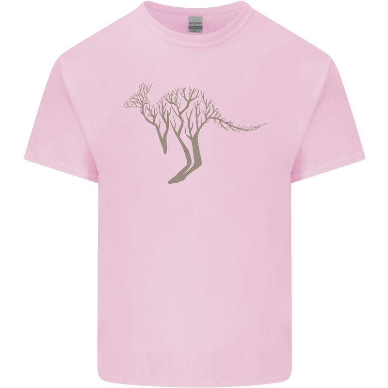 Kangaroo Ecology Kids T-Shirt Childrens Light Pink