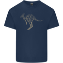 Kangaroo Ecology Kids T-Shirt Childrens Navy Blue