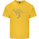 Kangaroo Ecology Kids T-Shirt Childrens Yellow
