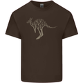 Kangaroo Ecology Mens Cotton T-Shirt Tee Top Dark Chocolate