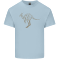 Kangaroo Ecology Mens Cotton T-Shirt Tee Top Light Blue