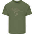 Kangaroo Ecology Mens Cotton T-Shirt Tee Top Military Green