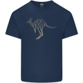 Kangaroo Ecology Mens Cotton T-Shirt Tee Top Navy Blue