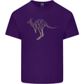 Kangaroo Ecology Mens Cotton T-Shirt Tee Top Purple