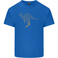 Kangaroo Ecology Mens Cotton T-Shirt Tee Top Royal Blue