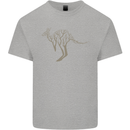 Kangaroo Ecology Mens Cotton T-Shirt Tee Top Sports Grey