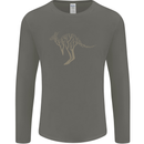 Kangaroo Ecology Mens Long Sleeve T-Shirt Charcoal