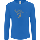 Kangaroo Ecology Mens Long Sleeve T-Shirt Royal Blue