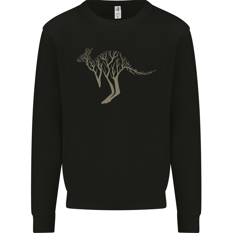 Kangaroo Ecology Mens Sweatshirt Jumper Black