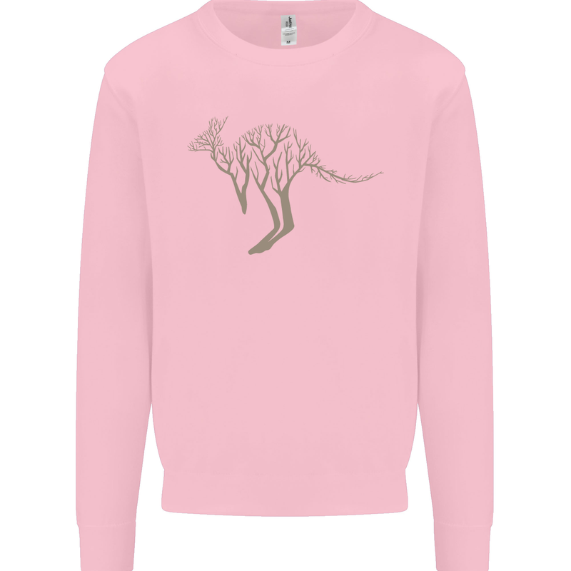 Kangaroo Ecology Mens Sweatshirt Jumper Light Pink