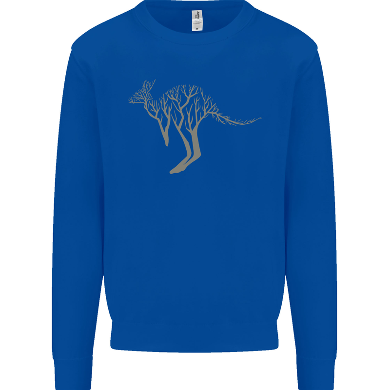 Kangaroo Ecology Mens Sweatshirt Jumper Royal Blue