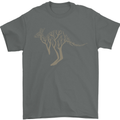 Kangaroo Ecology Mens T-Shirt Cotton Gildan Charcoal