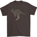 Kangaroo Ecology Mens T-Shirt Cotton Gildan Dark Chocolate